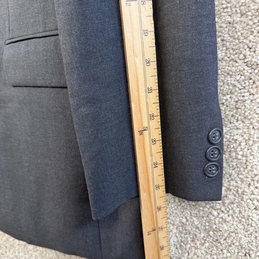 Brooks Brothers 346 Mens 40R Stretch Wool Blazer 3-Button Sport Coat Charcoal